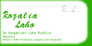 rozalia laho business card